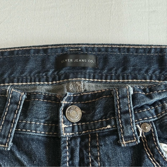 Silver Jeans Gordie Mens 34x34 Straight Fit Whiskered Thick Stitch Western - Picture 9 of 14